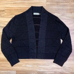 Calvin Klien Metallic Cropped Cardigan Shrug EUC